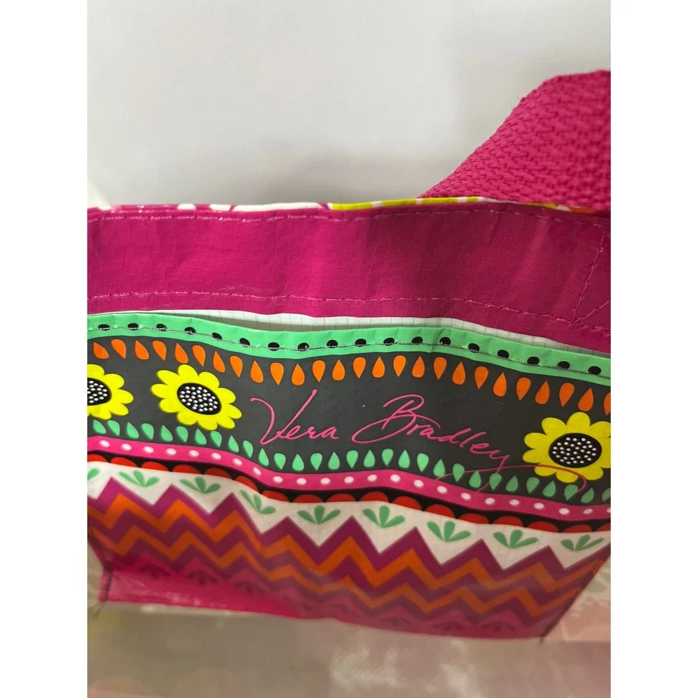 Vera Bradley Reusable Tote Bag Floral‎ Paisley Chevron Black Pink Recycled